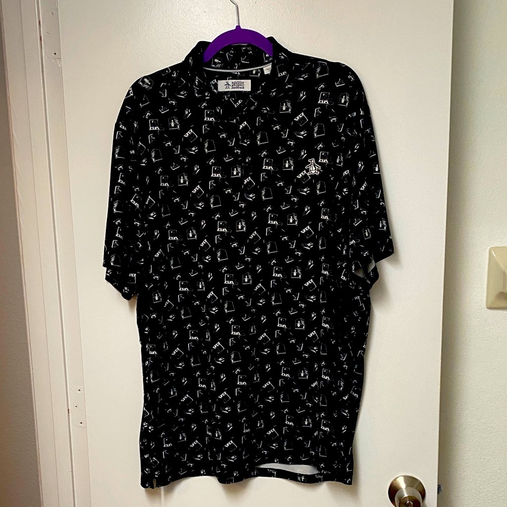 Men’s Original Penguin Atari Old School Game System Golf Polo Size XL
